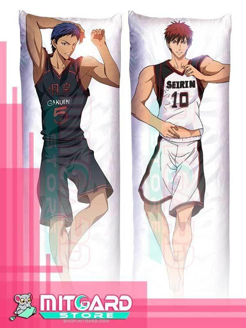 KUROKO NO BASKET Daiki Aomine x Kagami Taiga Body pillow case dakimakura - 50cmx150cm / Peach Skin / 2 Sides Printed - 1